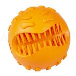 Hračka pre psa loptička Enjoying Face 7cm oranžová