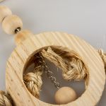 Hračka DUVO+ Drevené krúžky, sisal/ korálky 55cm