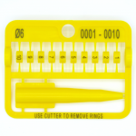 Krúžky E-Z Split Ring číselné, priemer 6mm žlté 10ks