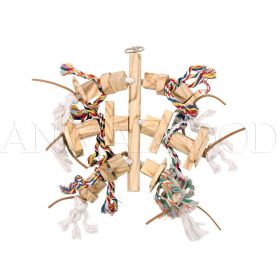 Drevené ramienko s lanom 45cm