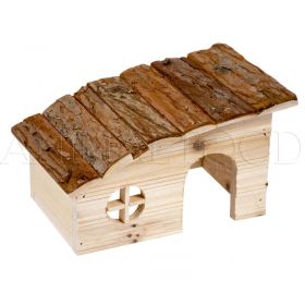 Domček drevený s kôrou 20 x 13 x 12cm