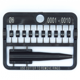 Krúžky E-Z Split Ring číselné, priemer 6mm čierne 10ks
