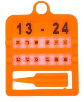 Krúžky E-Z Split Ring číselné, priemer 4mm/ oranžové 13-24