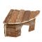 Domček drevený s kôrou-rohový 16 x 16 x 11cm