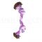 Hračka pre psa premium lano s 2 uzlami 35cm fialové